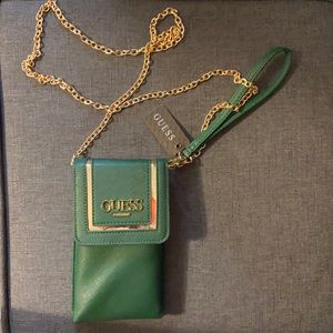 Emerald green Guess Smartphone crossbody